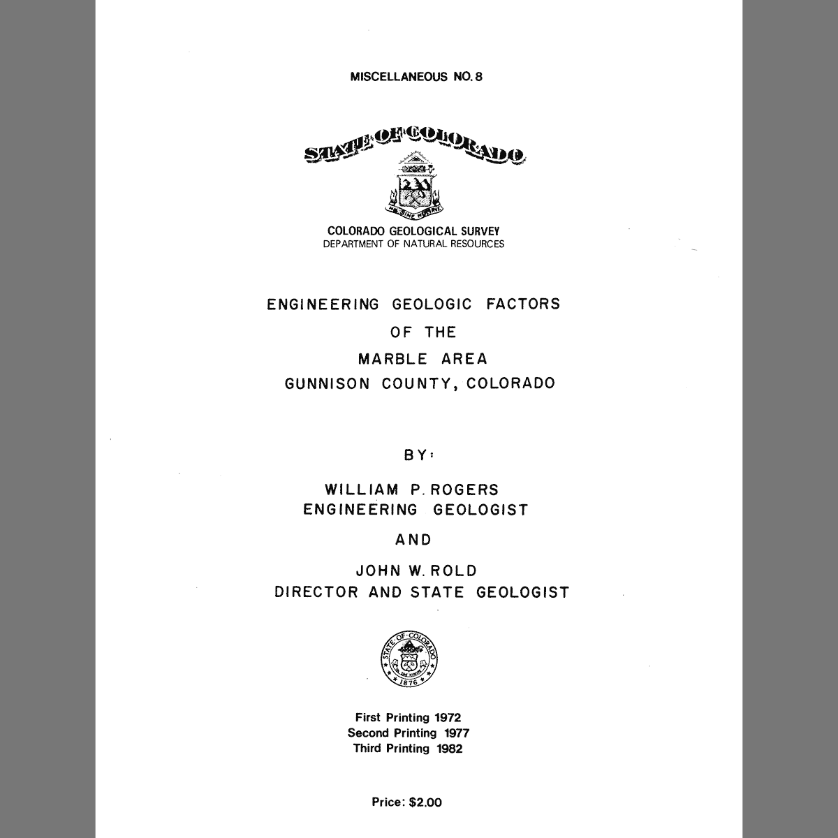 MI-08 Engineering Geologic Factors of the Marble Area