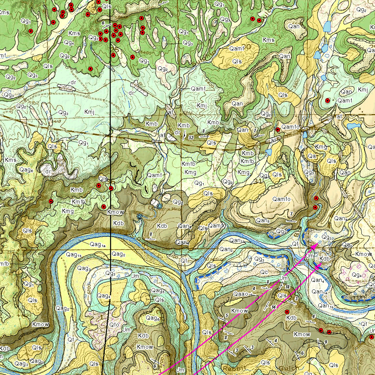 OF-15-08 Geologic Map of the Lazear Quadrangle